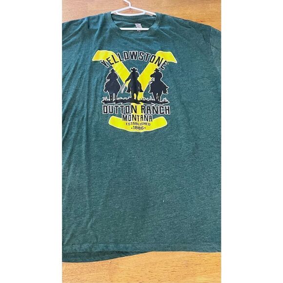 PLATINUM DELTA APPAREL YELLOWSTONE THE DALTON RANCH GREEN T SHIRT MENS SZ XL - Picture 3 of 10